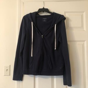 Navy Blue American Eagle Zip-up Hoodie